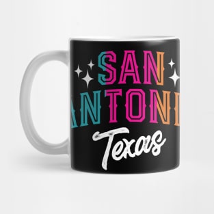 San Antonio Texas Retro Colors Mug